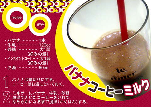 バナナコーヒーミルク