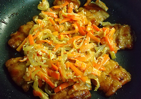 さんまのソテー野菜1