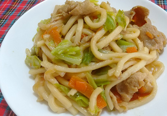 オイスター焼きうどん